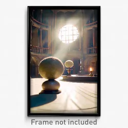 Pixel Art Poster - Spherical Almshouse (8 Bit Psychedelic Video Game Print)