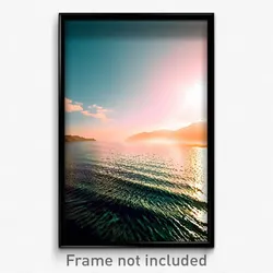 Pixel Art Poster - Polished Seascape (8 Bit Psychedelic Trippy Video Game Print)