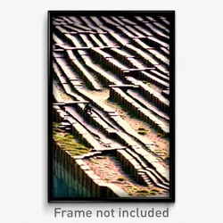 Pixel Art Poster - Lonely Trenches (8 Bit Psychedelic Trippy Video Game Print)