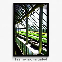 Pixel Art Poster - Wide Greenhouse (8 Bit Psychedelic Trippy Video Game Print)