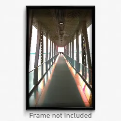 Pixel Art Poster - Negligible Walkway (8 Bit Psychedelic Video Game Print)