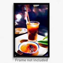 Pixel Art Poster - Sentimental Thai Tea (8 Bit Psychedelic Video Game Print)
