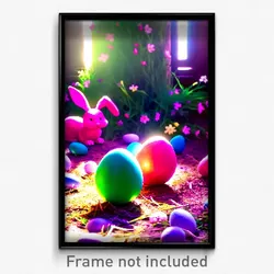 Pixel Art Poster - Sentimental Easter (8 Bit Psychedelic Video Game Print)