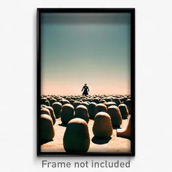 Pixel Art Poster - Ample Boneyard (8 Bit Psychedelic Trippy Video Game Print)