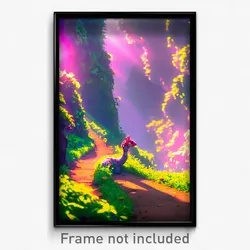 Pixel Art Poster - Tiny Glade (8 Bit Psychedelic Trippy Weird Video Game Print)