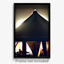 Pixel Art Poster - Dark Tent (8 Bit Psychedelic Trippy Weird Video Game Print)