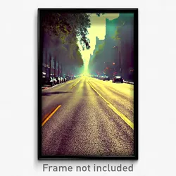 Pixel Art Poster - Humongous Avenue (8 Bit Psychedelic Trippy Video Game Print)