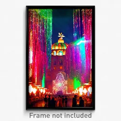 Pixel Art Poster - Enchanted Mexico City (8 Bit Psychedelic Video Game Print)