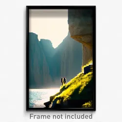 Pixel Art Poster - Dramatic Bluff (8 Bit Psychedelic Trippy Video Game Print)