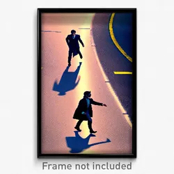 Pixel Art Poster - Impeccable Crossing (8 Bit Psychedelic Video Game Print)