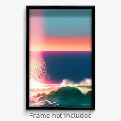 Pixel Art Poster - Outrageous Ocean (8 Bit Psychedelic Trippy Video Game Print)