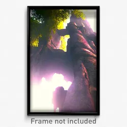 Pixel Art Poster - Natural Stronghold (8 Bit Psychedelic Video Game Print)