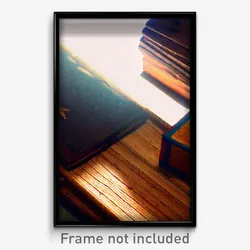 Pixel Art Poster - Wooden Book (8 Bit Psychedelic Trippy Weird Video Game Print)