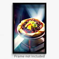 Pixel Art Poster - Cavernous Tostada (8 Bit Psychedelic Trippy Video Game Print)