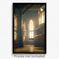 Pixel Art Poster - Puny Manor (8 Bit Psychedelic Trippy Weird Video Game Print)