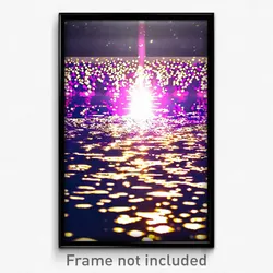 Pixel Art Poster - Sparkling Mooring (8 Bit Psychedelic Trippy Video Game Print)