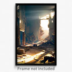 Pixel Art Poster - Tattered Earthquake (8 Bit Psychedelic Video Game Print)