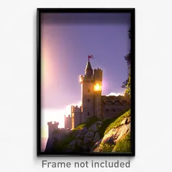 Pixel Art Poster - Narrow Castle (8 Bit Psychedelic Trippy Video Game Print)