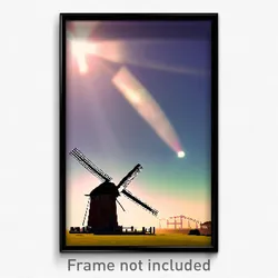 Pixel Art Poster - Buzzing Windmill (8 Bit Psychedelic Trippy Video Game Print)