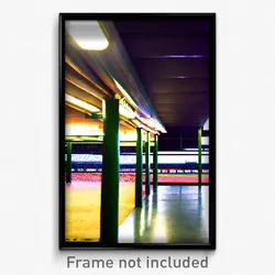 Pixel Art Poster - Outlandish Dugout (8 Bit Psychedelic Trippy Video Game Print)