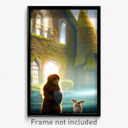 Pixel Art Poster - Fluffy Abbey (8 Bit Psychedelic Trippy Video Game Print)