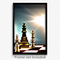 Pixel Art Poster - Strange Chess Piece (8 Bit Psychedelic Video Game Print)