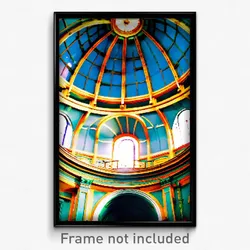 Pixel Art Poster - Captivating Dome (8 Bit Psychedelic Trippy Video Game Print)