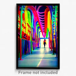Pixel Art Poster - Colorful Staith (8 Bit Psychedelic Trippy Video Game Print)