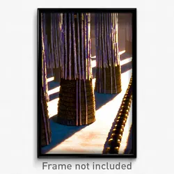 Pixel Art Poster - Coarse Pallisade (8 Bit Psychedelic Trippy Video Game Print)