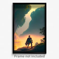 Pixel Art Poster - Original Meander (8 Bit Psychedelic Trippy Video Game Print)