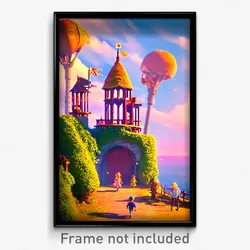 Pixel Art Poster - Brisk Folly (8 Bit Psychedelic Trippy Weird Video Game Print)