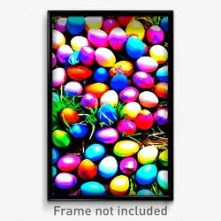 Pixel Art Poster - Rundown Easter Eggs (8 Bit Psychedelic Video Game Print)