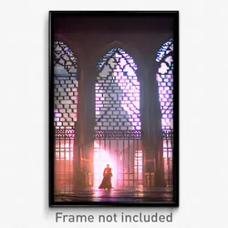 Pixel Art Poster - Unnatural Chantry (8 Bit Psychedelic Trippy Video Game Print)