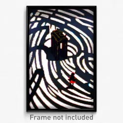 Pixel Art Poster - Shadowy Labyrinth (8 Bit Psychedelic Trippy Video Game Print)