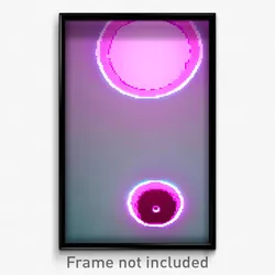Pixel Art Poster - Pink Hole (8 Bit Psychedelic Trippy Weird Video Game Print)