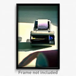 Pixel Art Poster - Wiggly Printer (8 Bit Psychedelic Trippy Video Game Print)