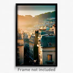 Pixel Art Poster - Thoughtful French City (8 Bit Psychedelic Video Game Print)