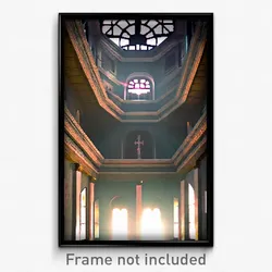 Pixel Art Poster - Cool Convent (8 Bit Psychedelic Trippy Video Game Print)