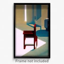 Pixel Art Poster - Neat Chair (8 Bit Psychedelic Trippy Weird Video Game Print)