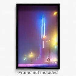 Pixel Art Poster - Drab Esplande (8 Bit Psychedelic Trippy Video Game Print)