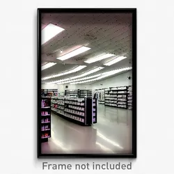 Pixel Art Poster - White Vinyl Store (8 Bit Psychedelic Trippy Video Game Print)