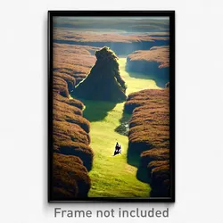 Pixel Art Poster - Brown Moor (8 Bit Psychedelic Trippy Weird Video Game Print)