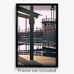Pixel Art Poster - Fabulous Factory (8 Bit Psychedelic Trippy Video Game Print)