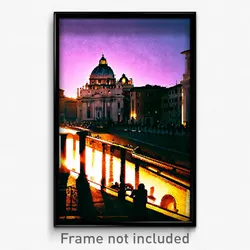 Pixel Art Poster - Stylish Rome (8 Bit Psychedelic Trippy Video Game Print)