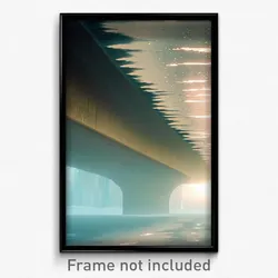 Pixel Art Poster - Frozen Overhang (8 Bit Psychedelic Trippy Video Game Print)