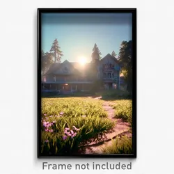 Pixel Art Poster - Esteemed Homestead (8 Bit Psychedelic Video Game Print)