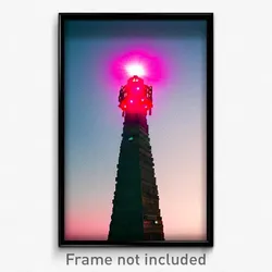 Pixel Art Poster - Crazy Beacon (8 Bit Psychedelic Trippy Video Game Print)