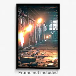 Pixel Art Poster - Damaged Dungeon (8 Bit Psychedelic Trippy Video Game Print)
