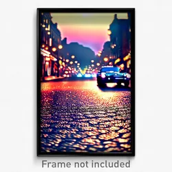 Pixel Art Poster - Dazzling Street (8 Bit Psychedelic Trippy Video Game Print)