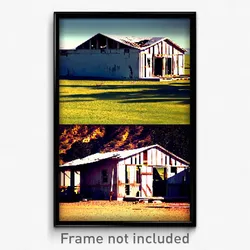 Pixel Art Poster - Damaged Ranch (8 Bit Psychedelic Trippy Video Game Print)